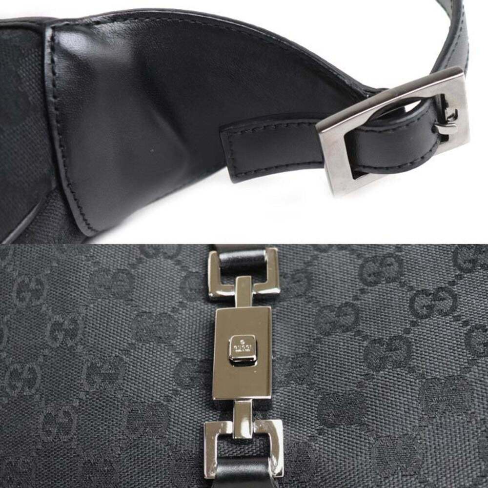 GUCCI Black Canvas Jackie Shoulder Bag - Picture 5 of 7